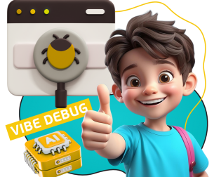 Тестирование & Vibe Debug. Охотники за багами - КИБЕРшкола программирования для детей, компьютерные курсы для школьников, начинающих и подростков - KIBERone г. Невьянск