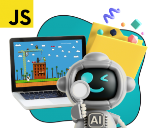 Язык программирования JavaScript + AI. Проектное обучение + геймификация + AI-помощники - КИБЕРшкола программирования для детей, компьютерные курсы для школьников, начинающих и подростков - KIBERone г. Невьянск